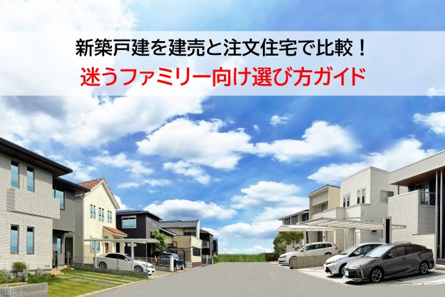 新築戸建を建売と注文住宅で比較！迷うファミリー向け選び方ガイドの画像
