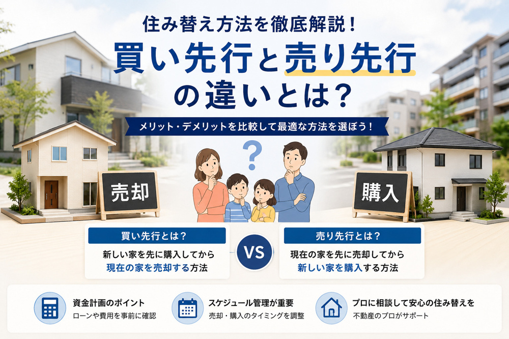 住み替え方法を徹底解説！ 「買い先行」と「売り先行」の違いとは？の画像