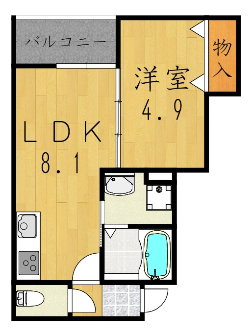 30.80㎡タイプ 間取り