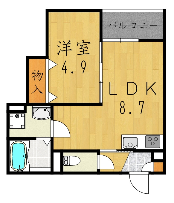 32.87㎡タイプ 間取り