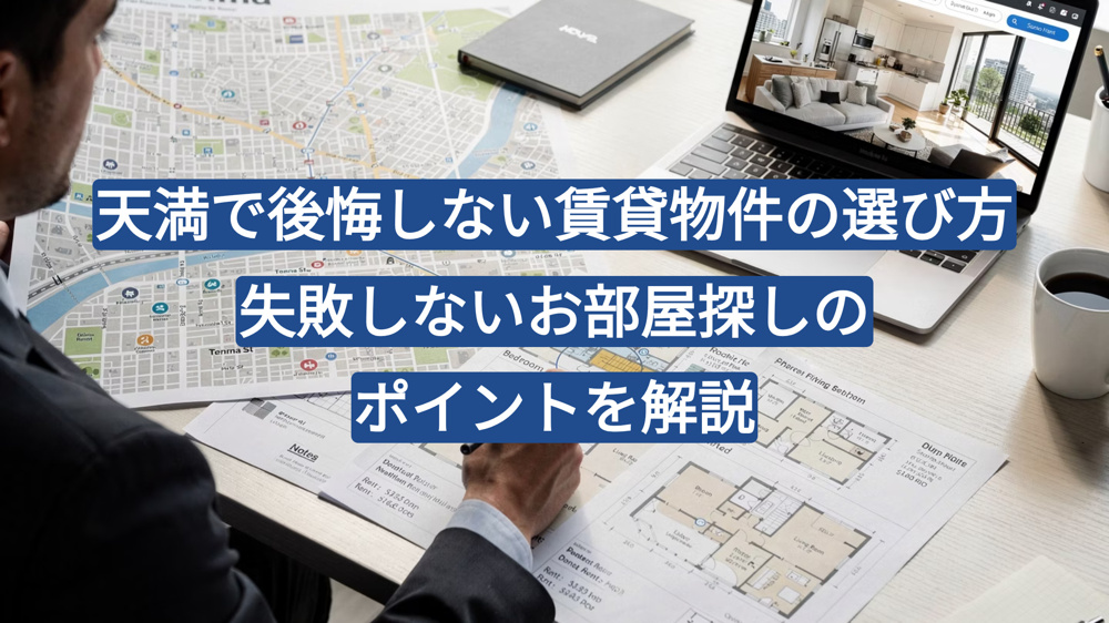 天満で後悔しない賃貸物件の選び方｜失敗しないお部屋探しのポイントを解説の画像