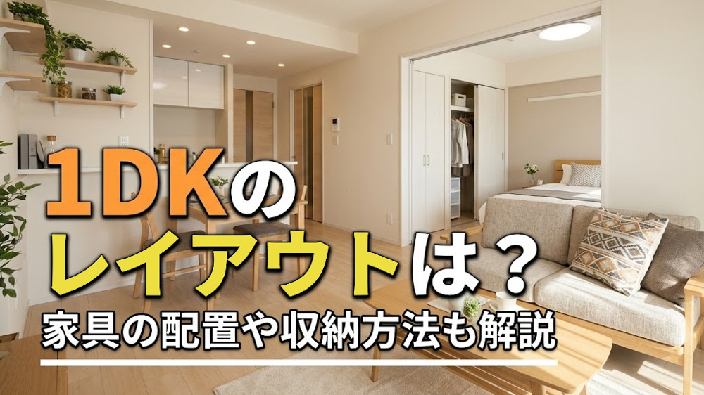 1DKのレイアウトは？家具の配置や収納方法も解説の画像