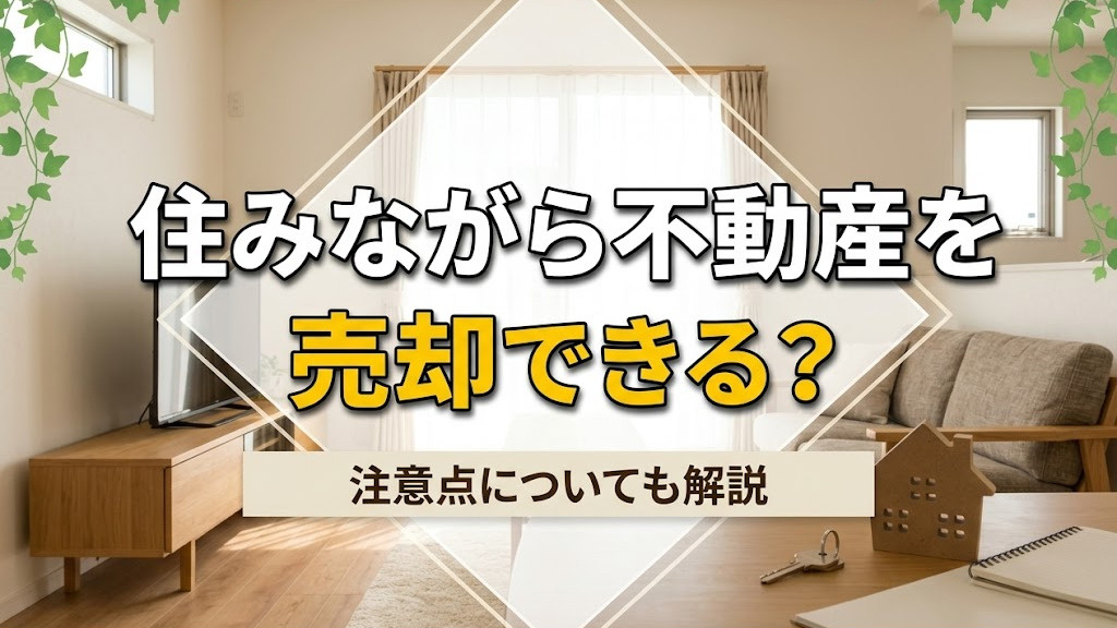 住みながら不動産を売却できる？注意点についても解説の画像