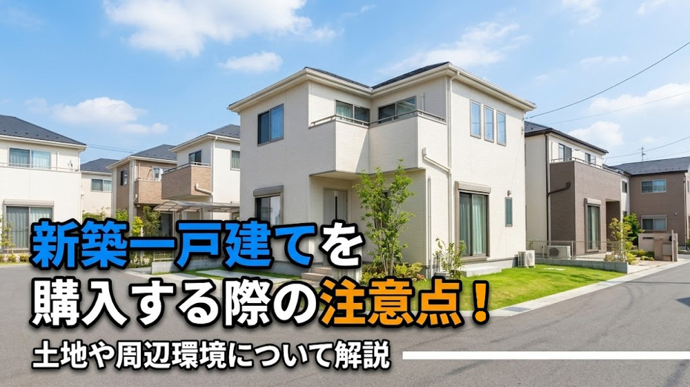 新築一戸建てを購入する際の注意点！土地や周辺環境について解説の画像
