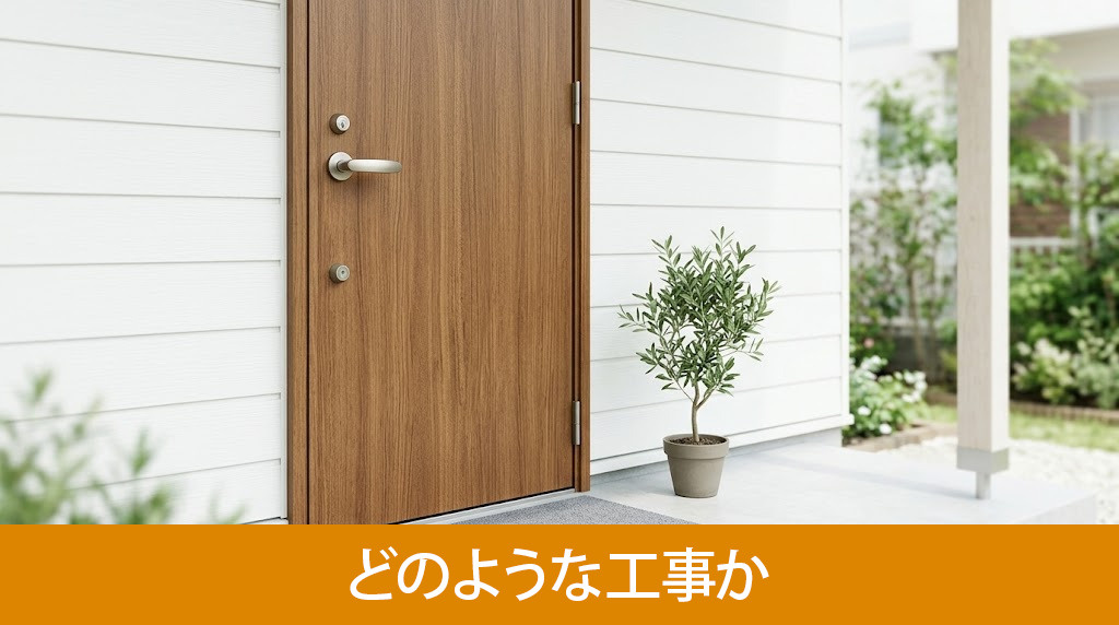 玄関ドアのカバー工法とはどのような工事か
