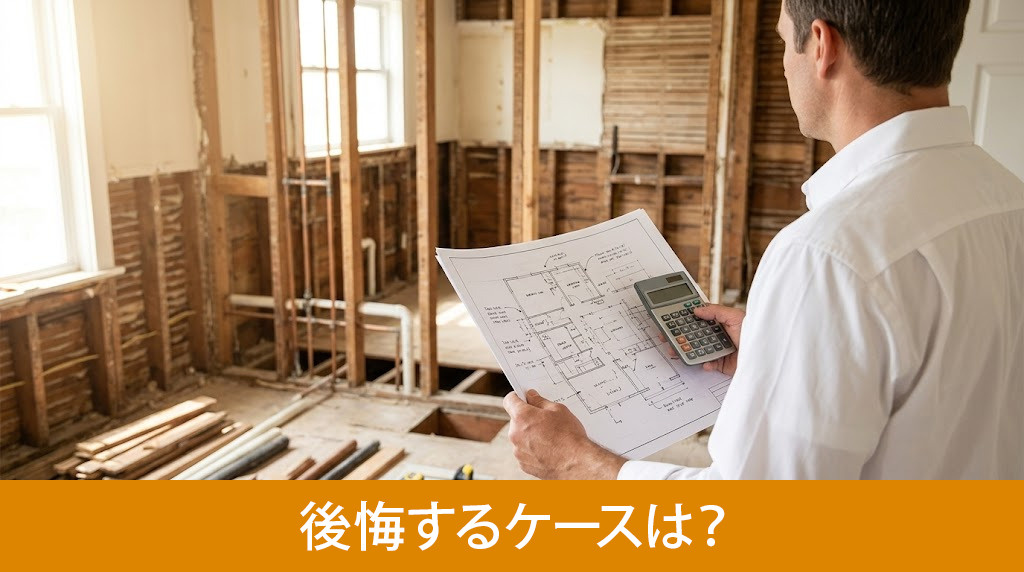 フルリノベーションで後悔するケースは？