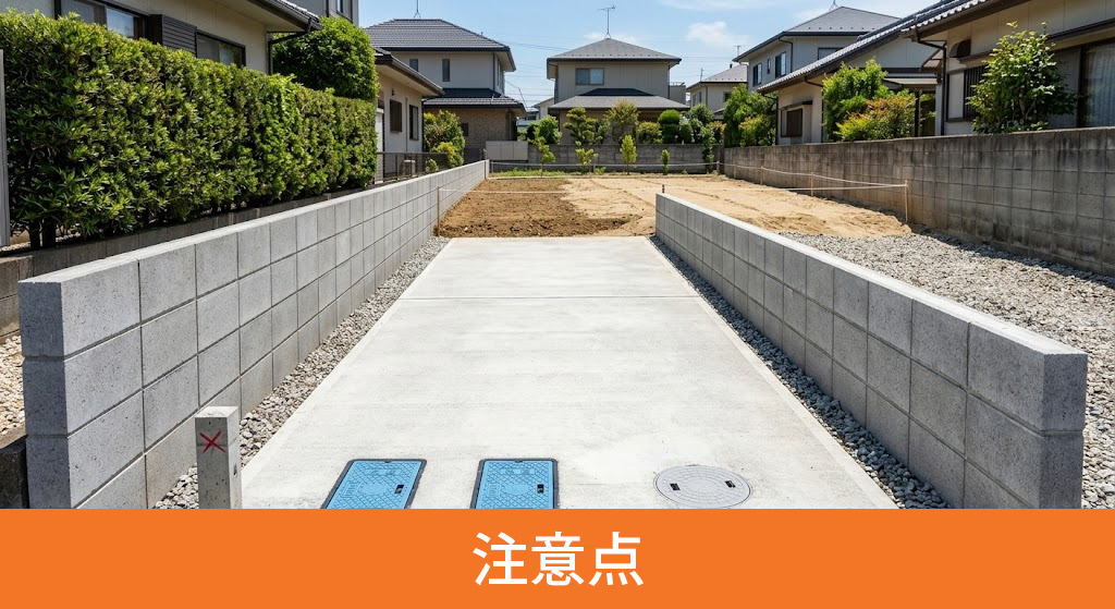 購入前に確認したい旗竿地の注意点