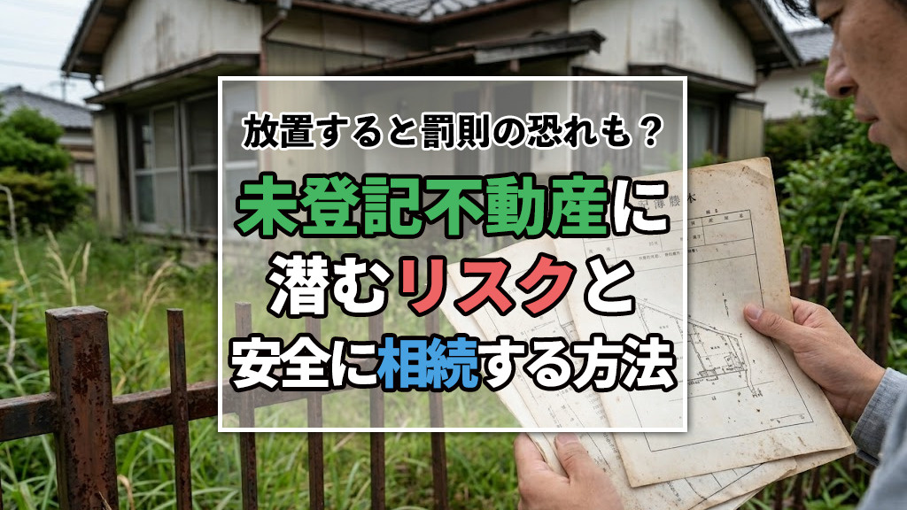 放置すると罰則の恐れも？未登記不動産に潜むリスクと安全に相続する方法の画像