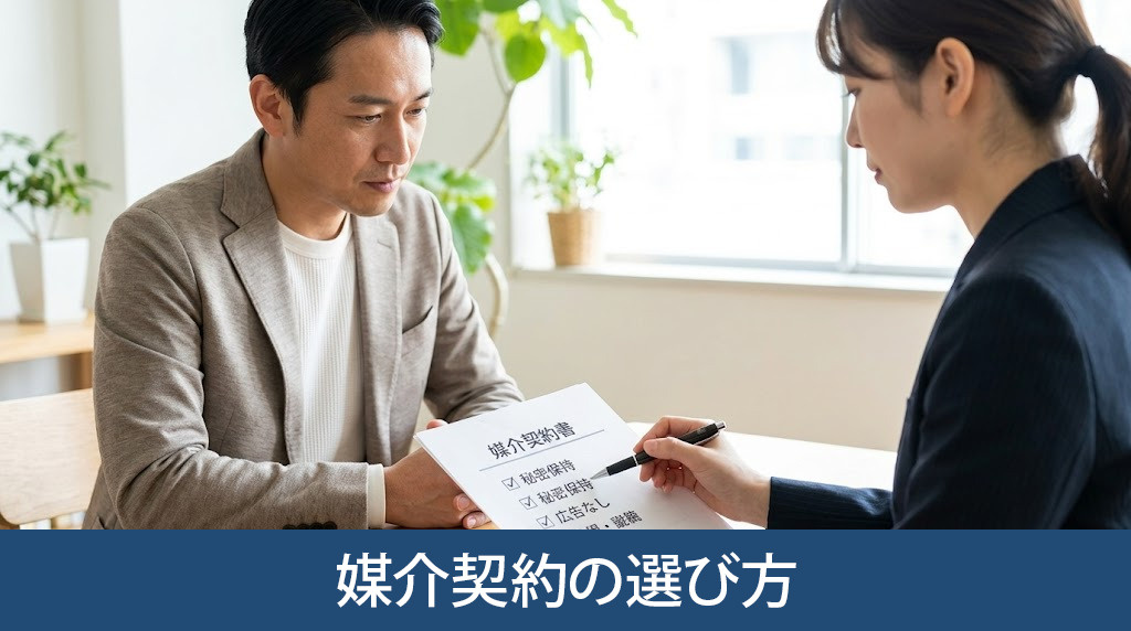 周囲に気付かれずに売却するための媒介契約の選び方