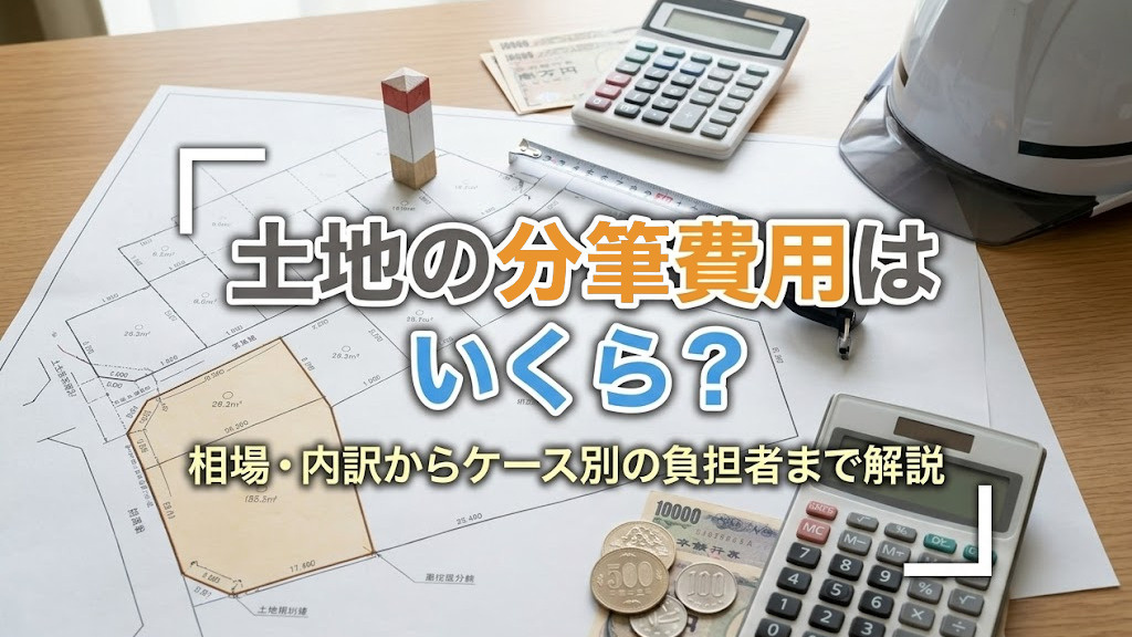 土地の分筆費用はいくら？相場・内訳からケース別の負担者まで解説の画像