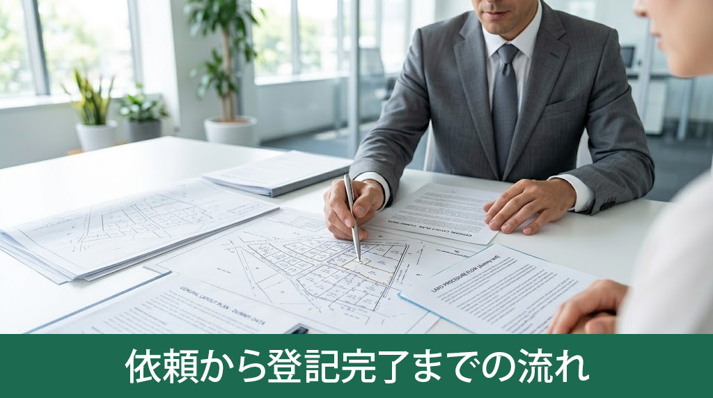 土地家屋調査士への依頼から登記完了までの流れ