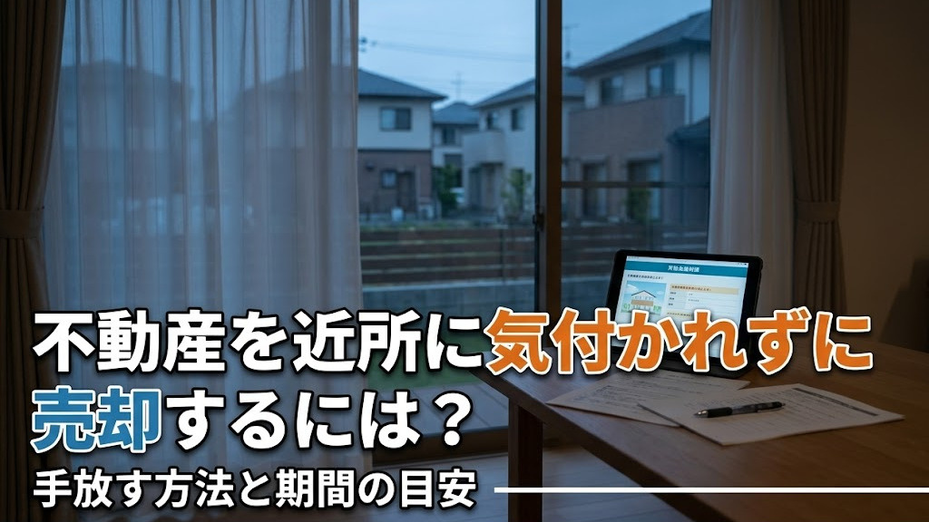 不動産を近所に気付かれずに売却するには？手放す方法と期間の目安の画像