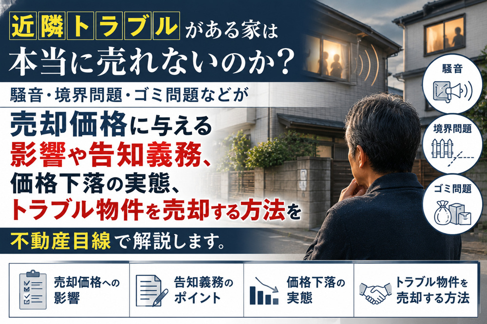 近隣トラブルがある家は売れないのか？正直に答えます【トラブル告知で売却価格が15%下がる現実】の画像