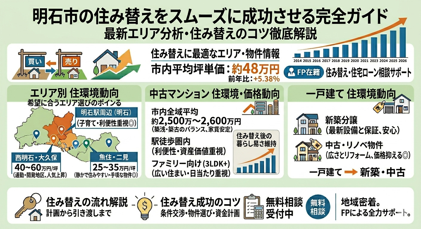 明石市で住み替えを成功させるには?売却・購入の流れと費用を地元プロが徹底解説の画像