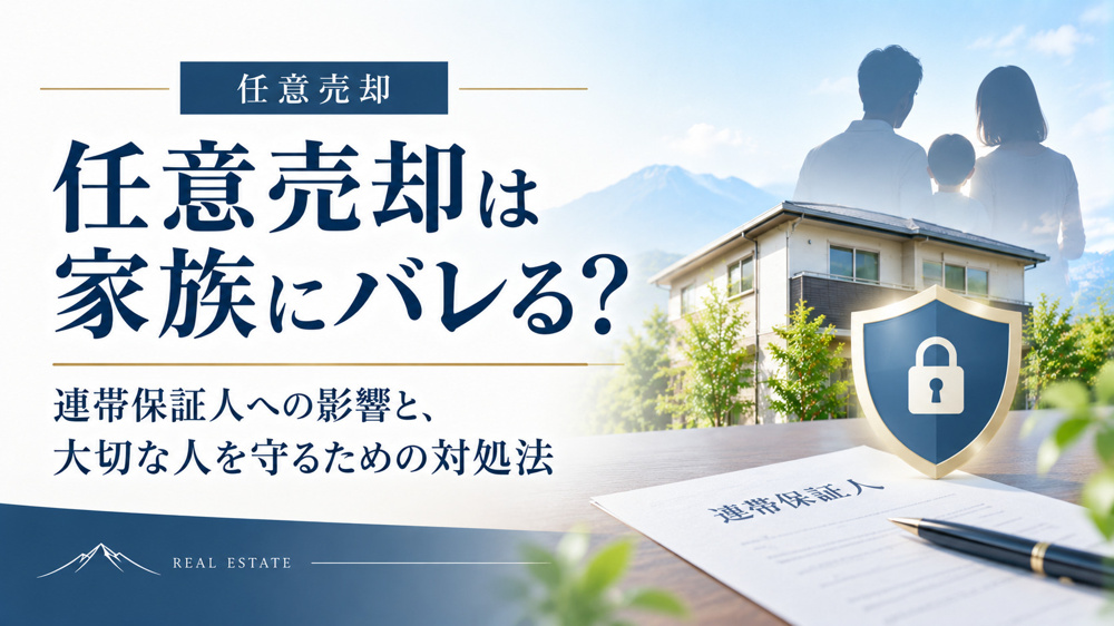 任意売却は家族にバレる？連帯保証人への影響と、大切な人を守るための対処法の画像