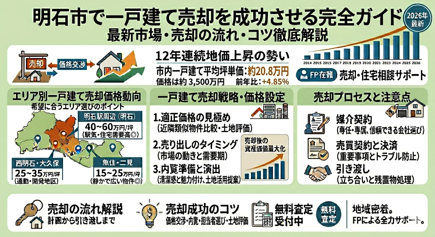 明石市の一戸建て売却完全ガイド|査定から引渡しまで徹底解説の画像