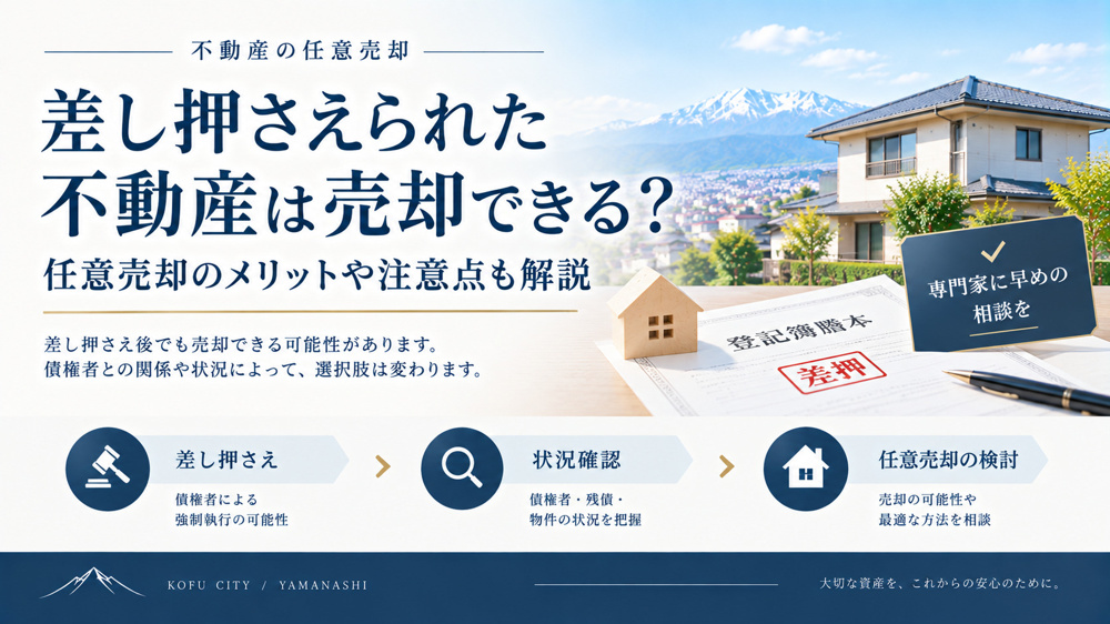 差し押さえられた不動産は売却できる？任意売却のメリットや注意点も解説の画像
