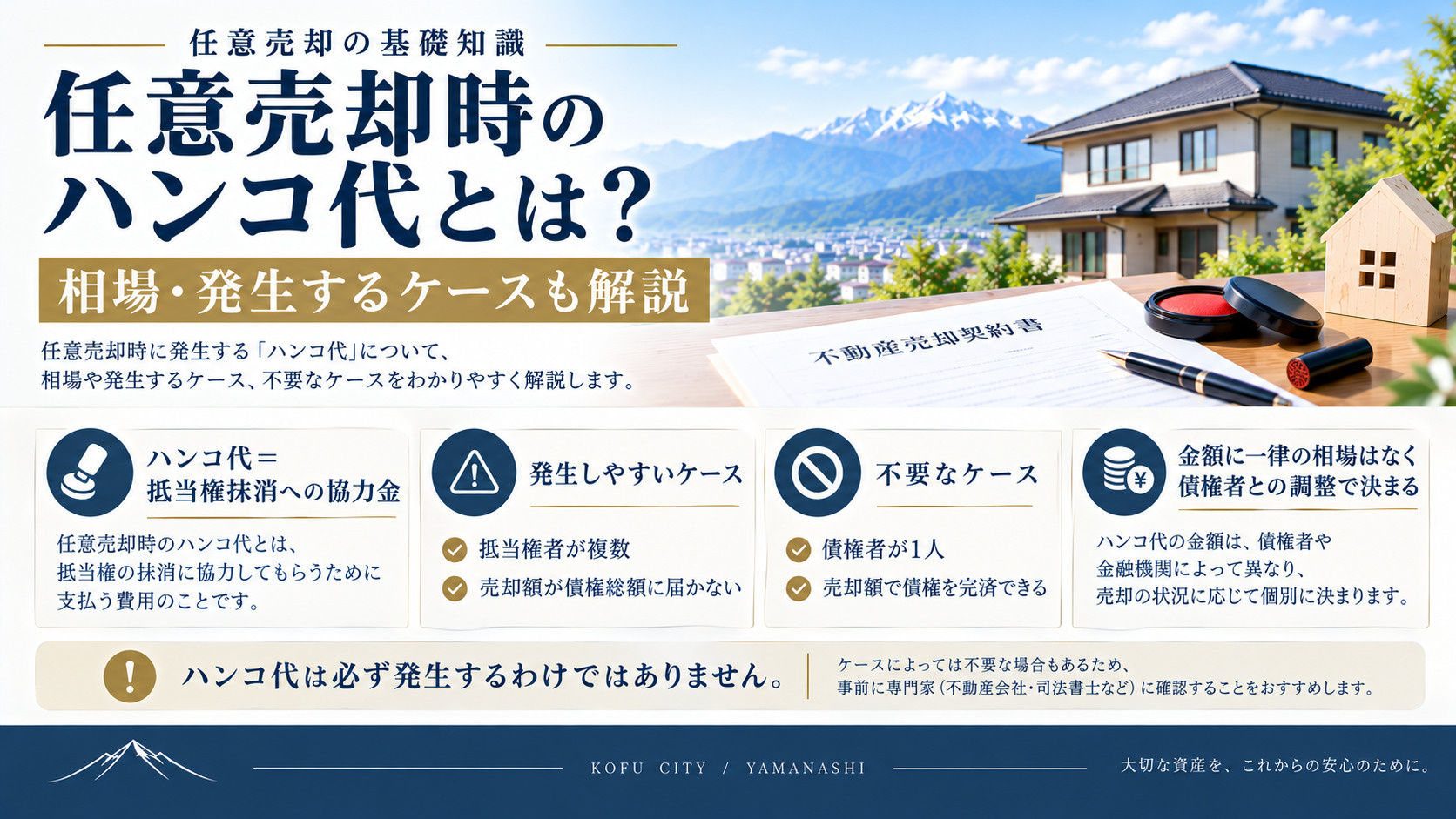 任意売却時のハンコ代とは?相場・発生するケースも解説の画像
