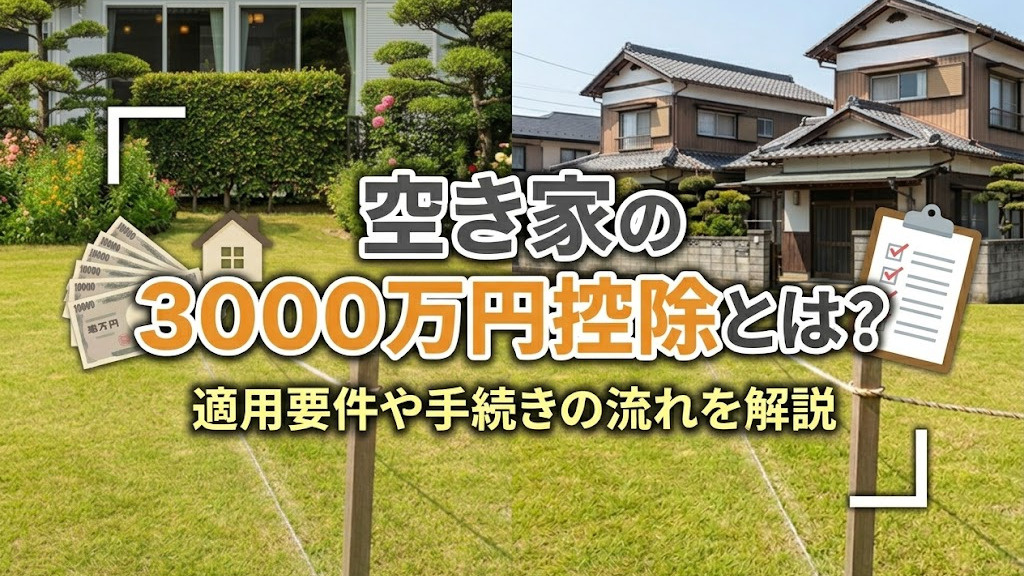空き家の3000万円控除とは？適用要件や手続きの流れを解説の画像