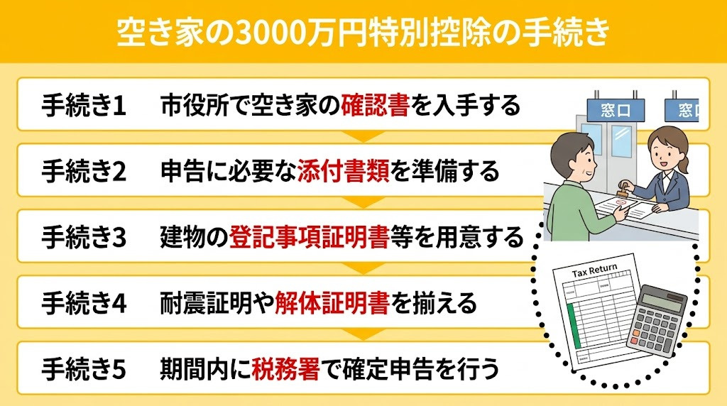 空き家の3000万円特別控除の手続き