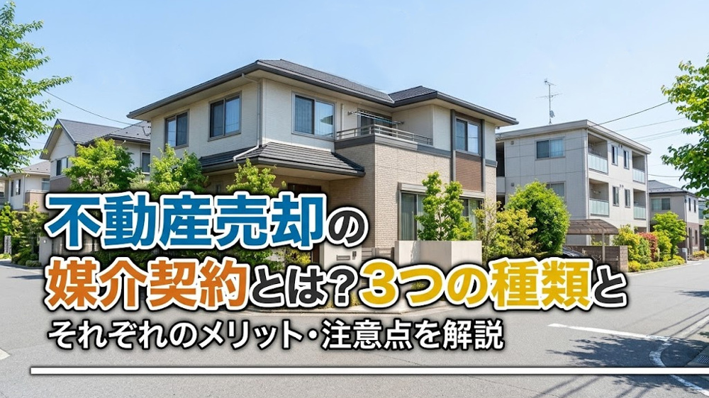 不動産売却の媒介契約とは？3つの種類とそれぞれのメリット・注意点を解説の画像