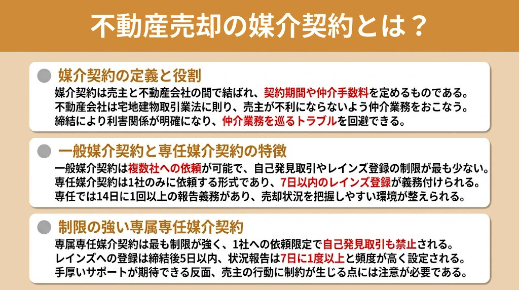 不動産売却の媒介契約とは？