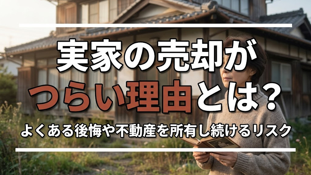 実家の売却がつらい理由とは？よくある後悔や不動産を所有し続けるリスク