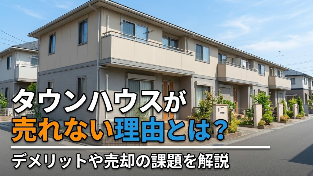 タウンハウスが売れない理由とは？デメリットや売却の課題を解説の画像