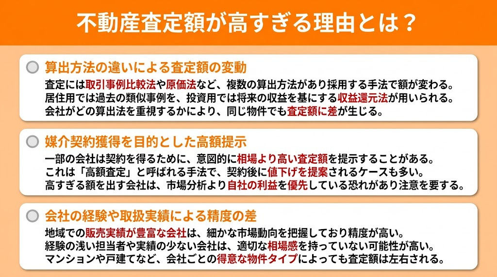 不動産査定額が高すぎる理由とは？