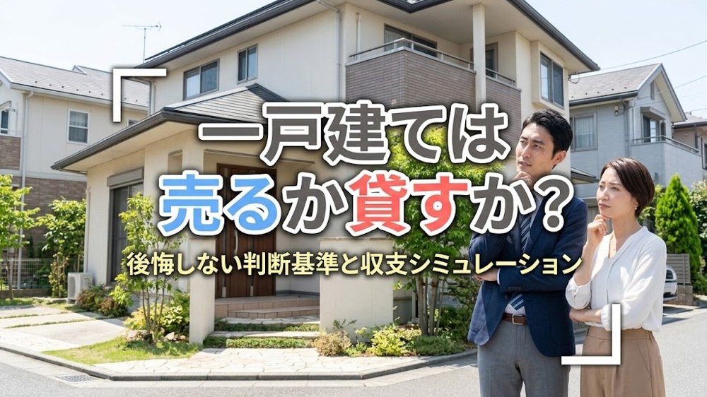 一戸建ては売るか貸すか？後悔しない判断基準と収支シミュレーションの画像