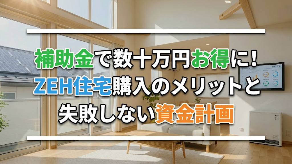 【2026年最新版】補助金で数十万円お得に！ZEH住宅購入のメリットと失敗しない資金計画|福岡県版|建売ナビの画像