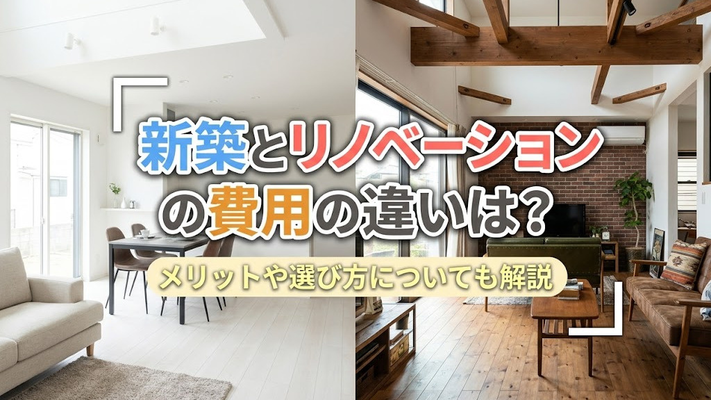 新築とリノベーションの費用の違いは？メリットや選び方についても解説
