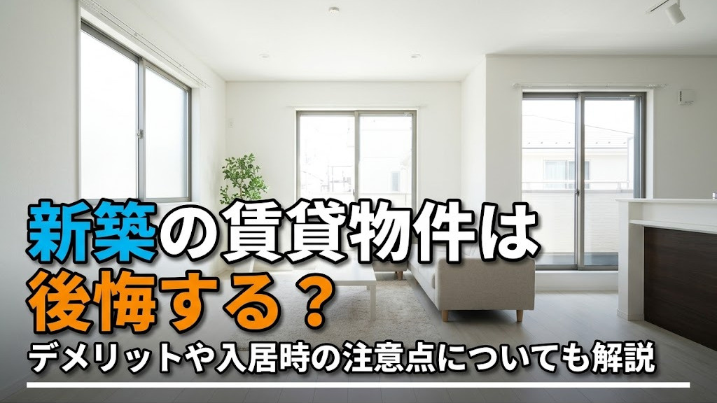 新築の賃貸物件は後悔する？デメリットや入居時の注意点についても解説の画像