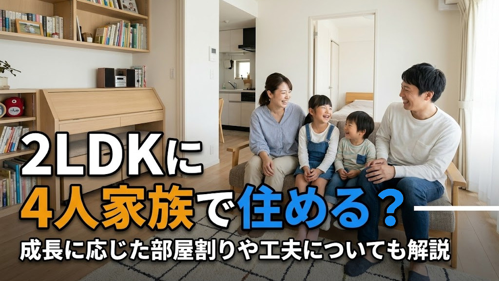 2LDKに4人家族で住める？成長に応じた部屋割りや工夫についても解説の画像