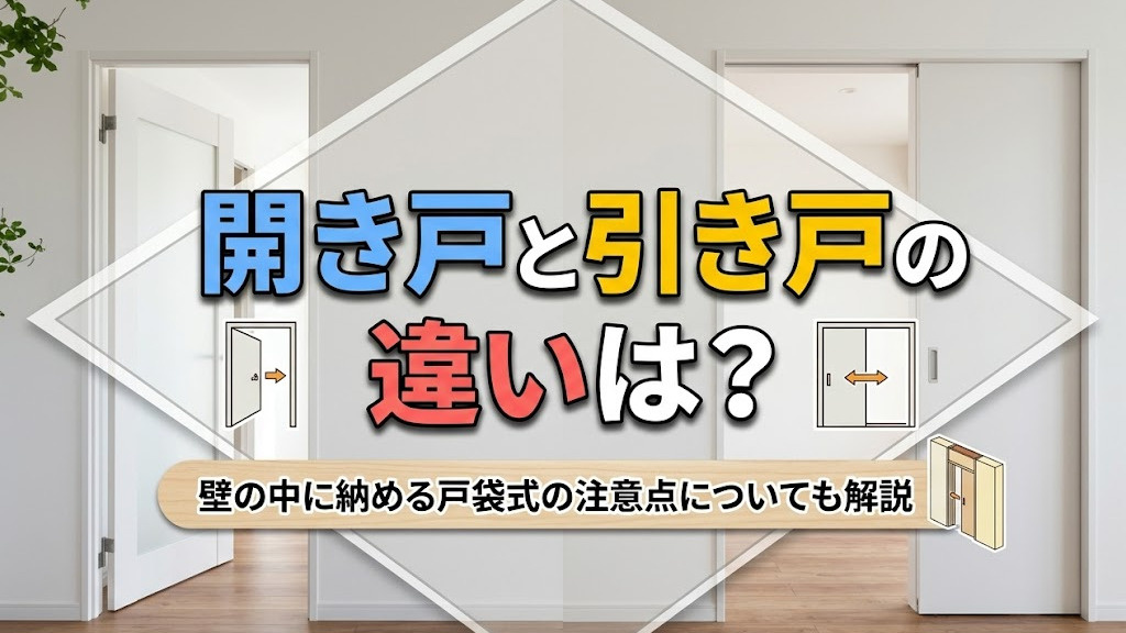 開き戸と引き戸の違いは？壁の中に納める戸袋式の注意点についても解説の画像