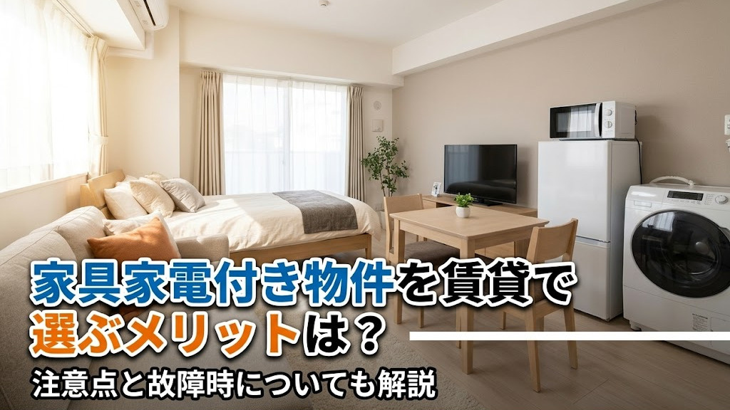 家具家電付き物件を賃貸で選ぶメリットは？注意点と故障時についても解説の画像