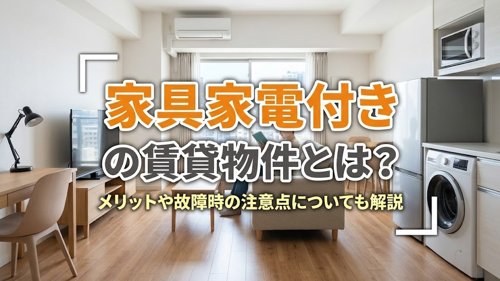 家具家電付きの賃貸物件とは？メリットや故障時の注意点についても解説