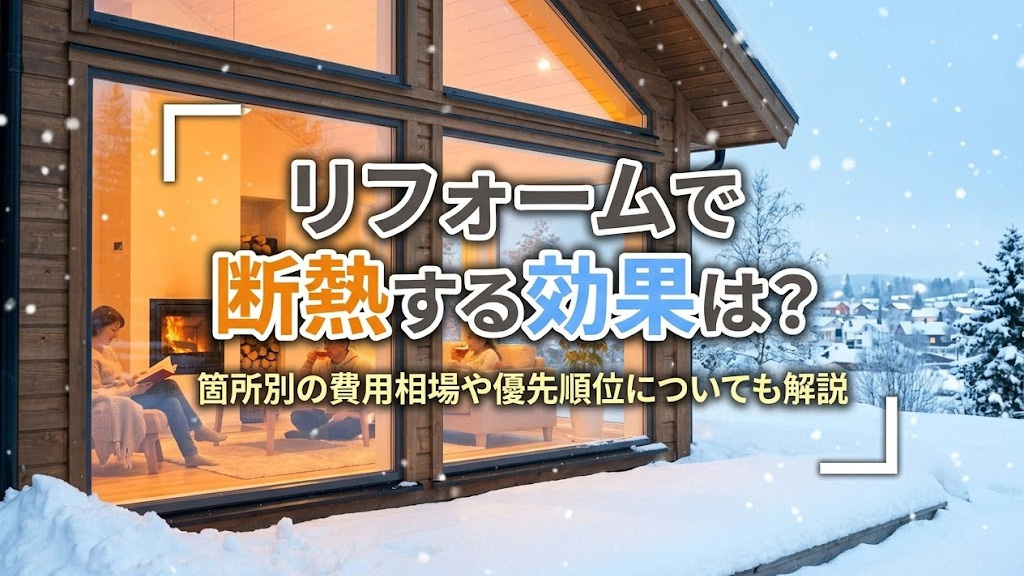リフォームで断熱する効果は？箇所別の費用相場や優先順位についても解説の画像