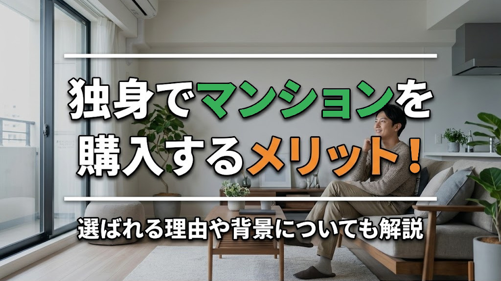 独身でマンションを購入するメリット！選ばれる理由や背景についても解説の画像