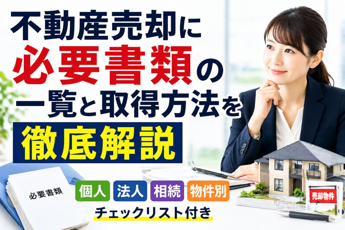 不動産売却に必要書類の一覧と取得方法を徹底解説｜個人・法人・相続・物件別チェックリスト付きの画像