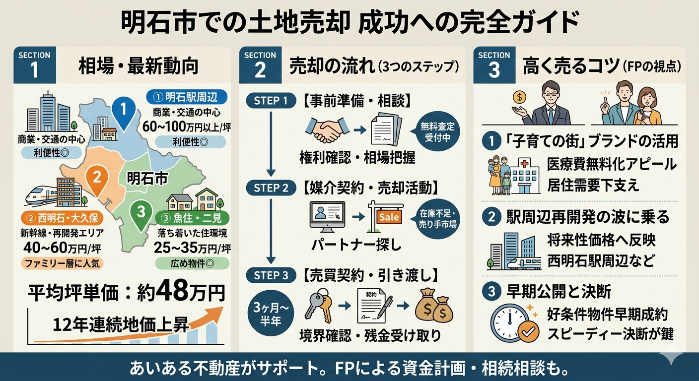 明石市で土地を売却するには？相場・流れ・成功のコツを完全解説の画像