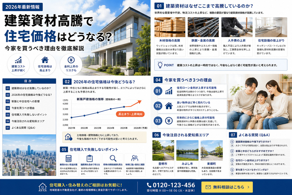 2026年の建築資材高騰で住宅価格はどうなる？ 今家を買うべき理由を徹底解説の画像