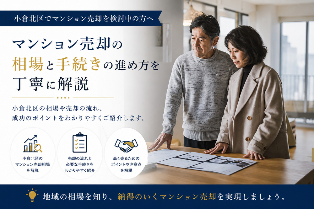 小倉北区でマンション売却を検討中の方へ？相場と手続きの進め方を丁寧に解説の画像