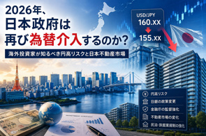 2026年、日本政府は再び為替介入するのか？｜海外投資家が知るべき円高リスクと日本不動産市場の画像