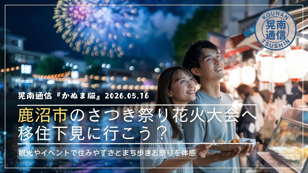 鹿沼市のさつき祭り花火大会へ移住下見に行こう！観光やイベントで住みやすさとまち歩きお祭りを体感の画像