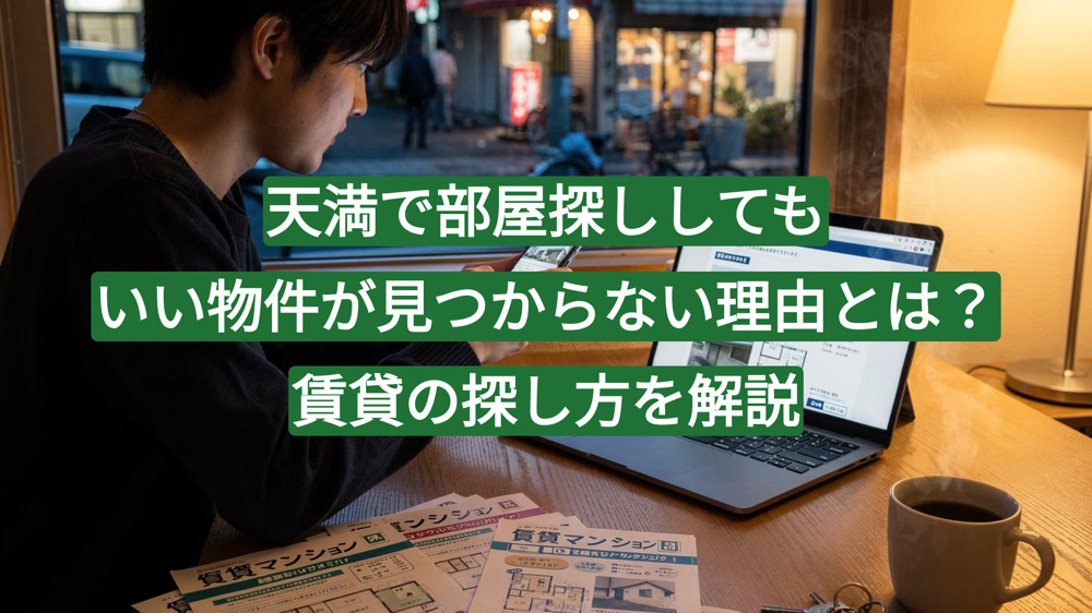 天満で部屋探ししてもいい物件が見つからない理由とは？賃貸の探し方を解説の画像