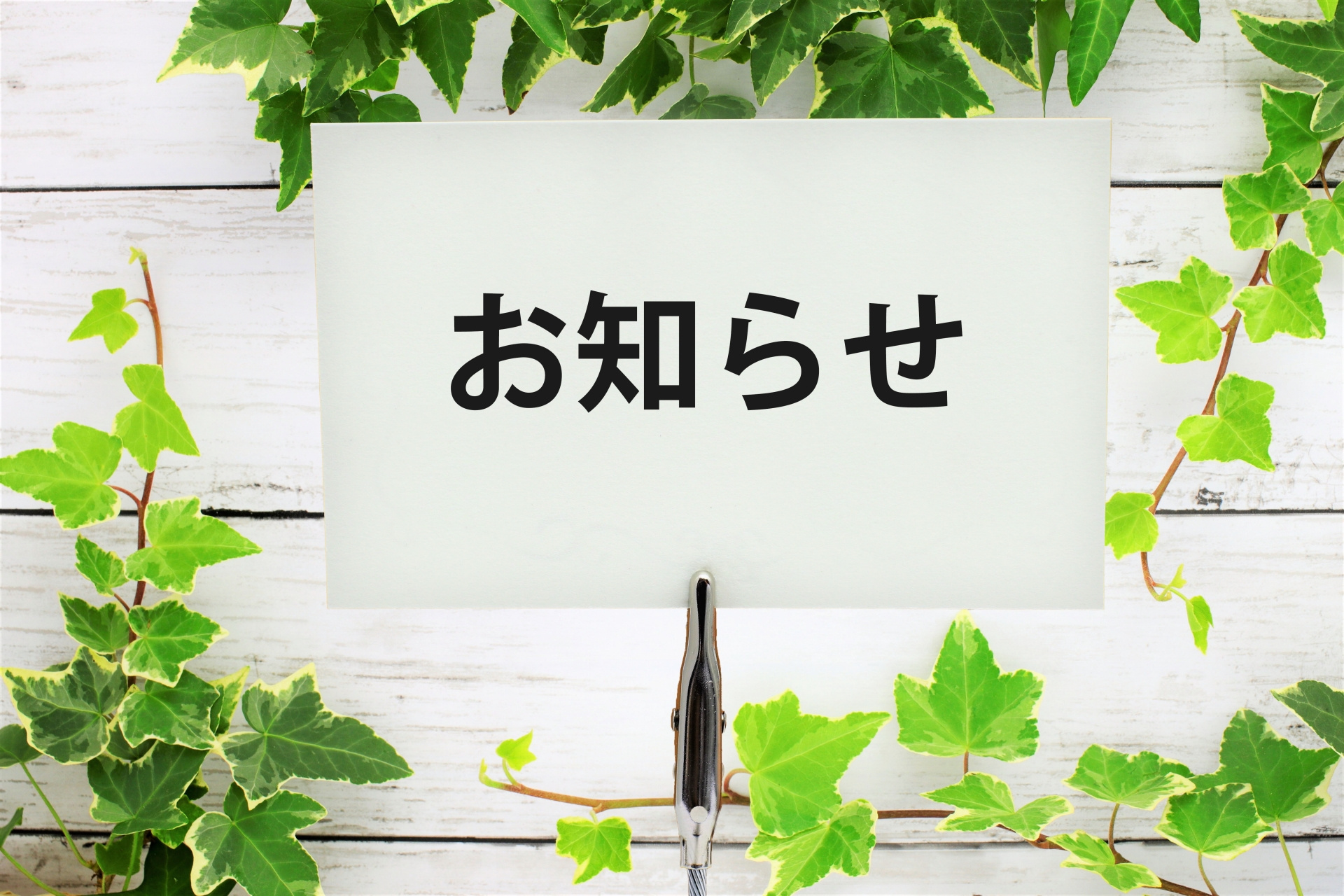 お休みのお知らせの画像