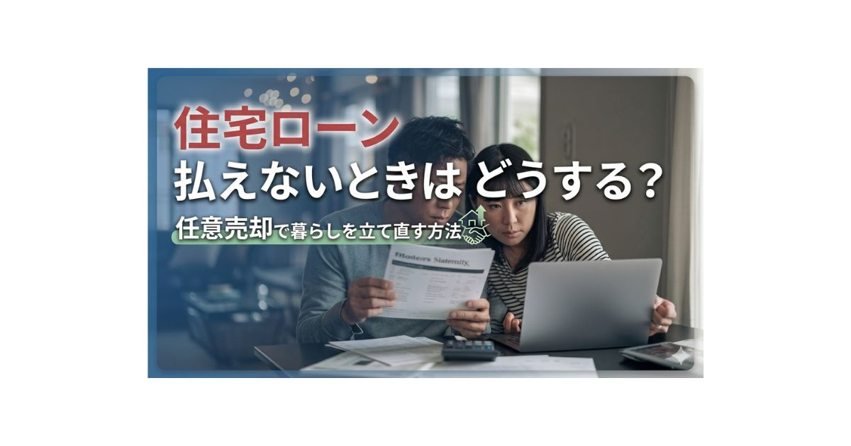 住宅ローン払えないときはどうする？任意売却で暮らしを立て直す方法の画像