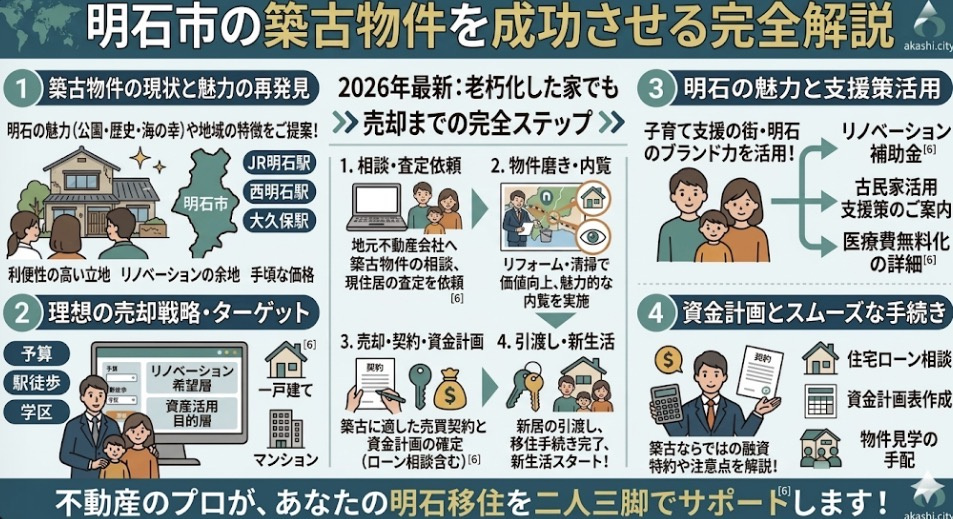 明石市の築古物件でも売却できる？方法・相場・成功のコツを完全解説の画像