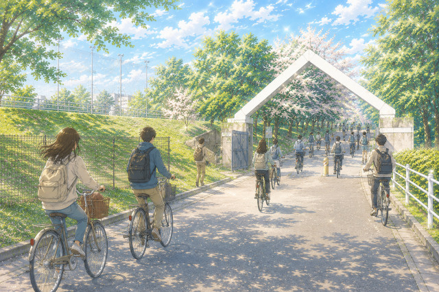 平城駅エリアの奈良大学生通学イメージ画像